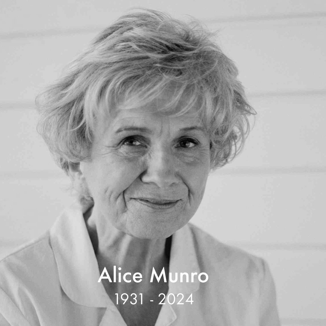 Today, we pay tribute to beloved Canadian short-story writer and Nobel prize winner Alice Munro. As we reflect on her remarkable legacy, let’s cherish the worlds she created in her bestselling and award winning works. ow.ly/vvpn50RGhek #AliceMunro