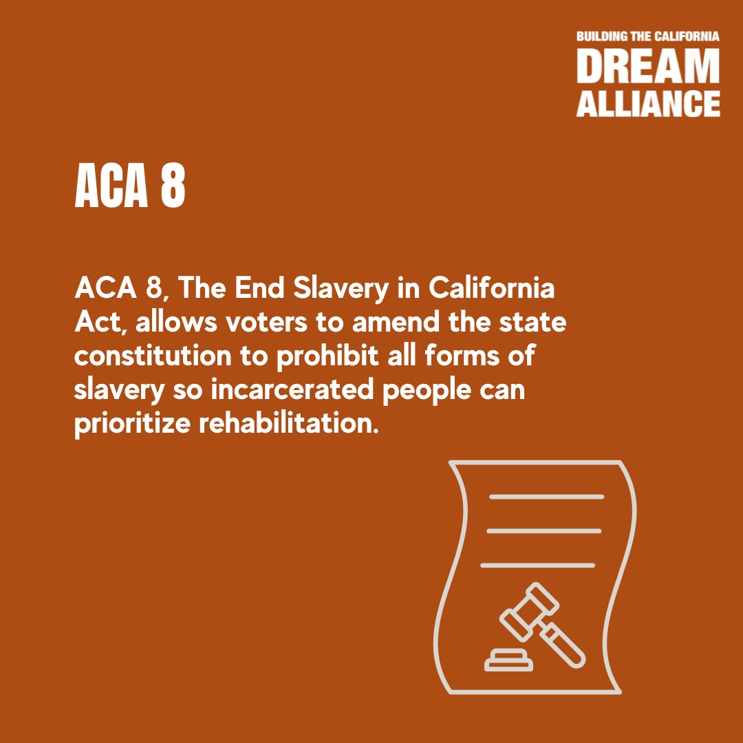 Slavery isn't just history. California's constitution permits 'involuntary servitude,' which is a form of slavery. ACA 8, The End Slavery in California Act, aims to change that by prohibiting all forms of slavery in the state. #EndSlavery #ACA8
