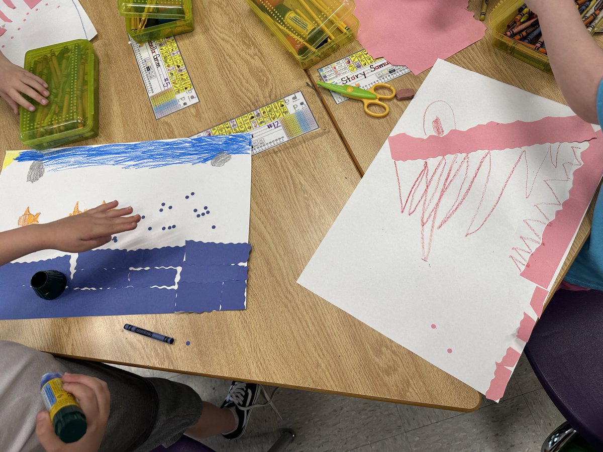 Spent some time with Mrs. McGurk’s class today learning about flexible thinking and working on our creativity with the book, Perfect Square. Students completed a gallery walk then gave compliments and asked questions to each other. Awesome job, kindergarteners!