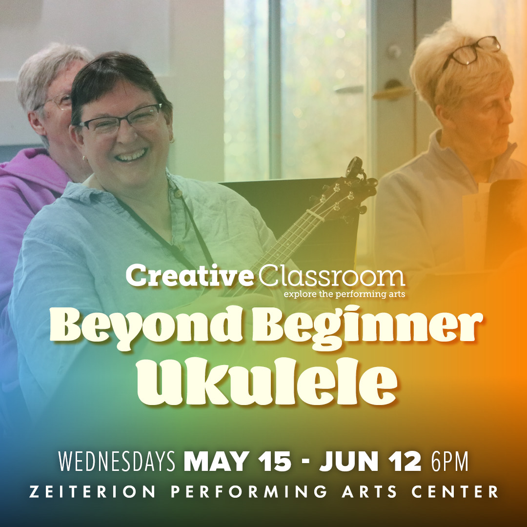 Beyond Ukulele with Deb Sorgman starts TOMORROW. Don't worry; there's still time to register! Visit bit.ly/3JQatdO
