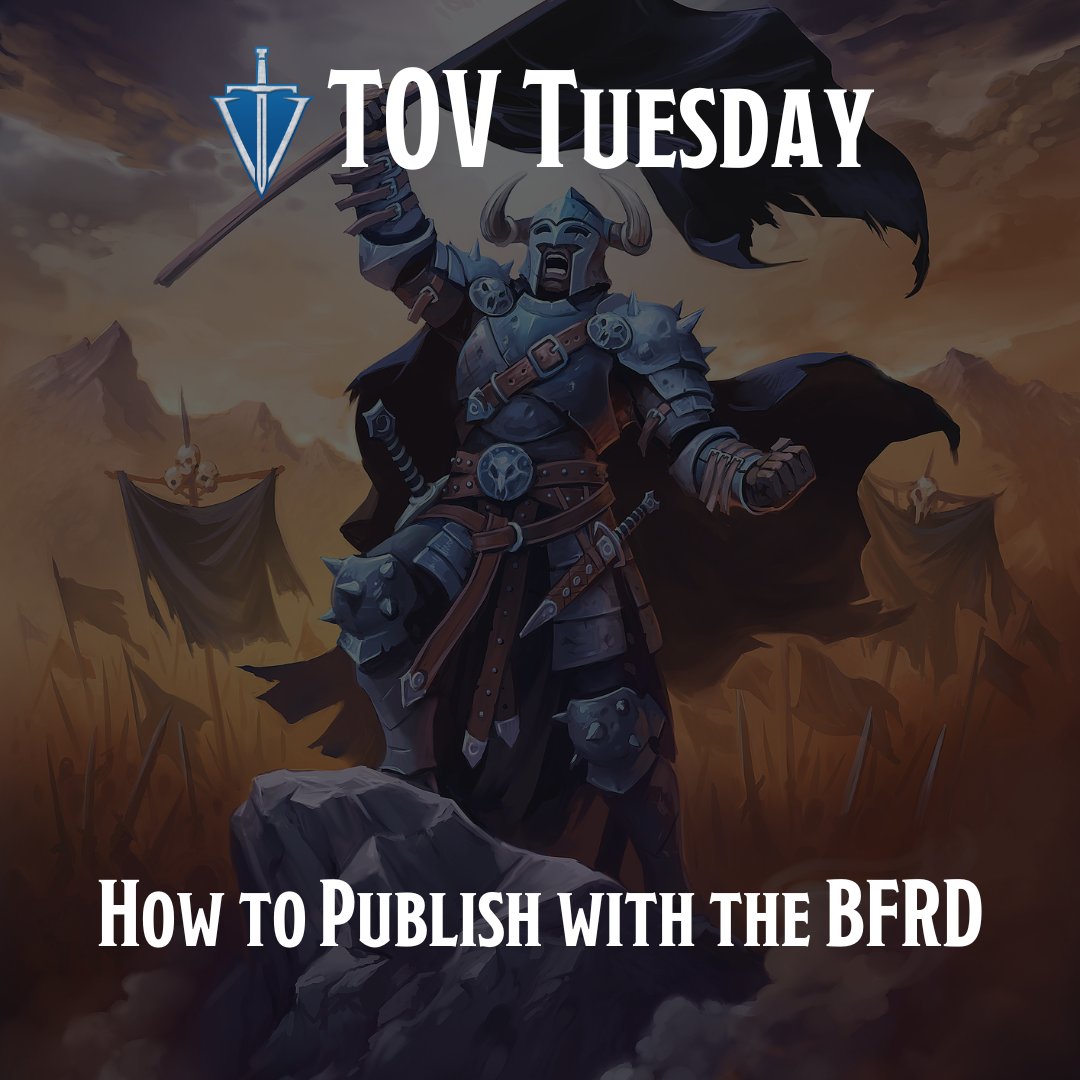Looking to get a jump start on publishing with the BFRD? Have some questions? Well look no further than this week's #TOV Tuesday! How to Design and Publish with the BFRD ✍️ ➡️: bit.ly/TOV-Tuesday-BF… #5e | #ttrpgdesigner | #ttrpg
