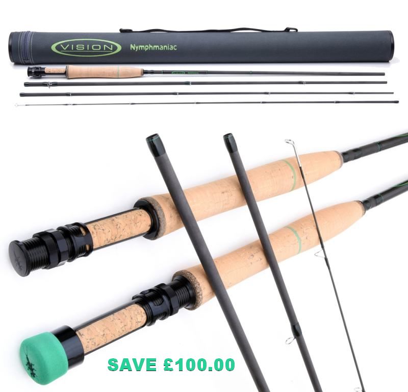 #vision_flyfishing #nymphmaniac #nymphfishing #flyrod
VISION NYMPHMANIAC FLY RODS
9ft 6in, 10ft 3wt 4wt & 5wt.
10ft 6in 3wt, 11ft 2wt & 3wt with downlock reel seat.
Ideal for modern French leader and euro style nymphing techniques. 
SAVE £100  HERE >>fly-fishing-tackle.co.uk/acatalog/visio…