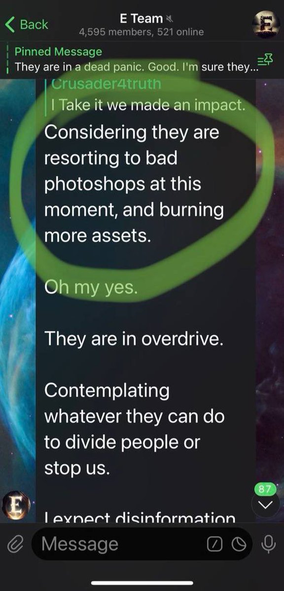 esmonkey_cat's tweet image. Posts That Have Not Aged Well (cont’d) from 2023

“Nobody look at the evidence coming out on X. And if you do look, then it’s photoshopped. Stay in our echo chamber. Focus.” 🙄😐
mUh #oVeRtheTaRgEt 
#Gatekeepers #WilliamAmickIII #EtheFriend #EyeTheSpy