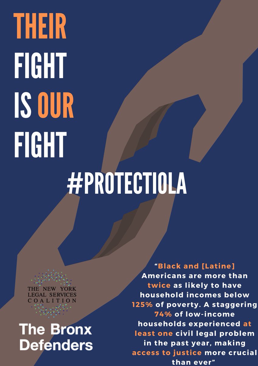 Our integrated, holistic civil legal services are a lifeline for many low-income NYers in dire need of housing, jobs, & healthcare. We need investment, not cuts, to safeguard this essential support system. Let your rep know we need to #ProtectIOLA & to #SupportS9130 #civilaction