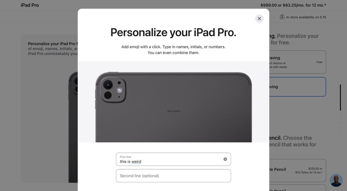 Apple offering free engraving on certain products is very random and I don't get it