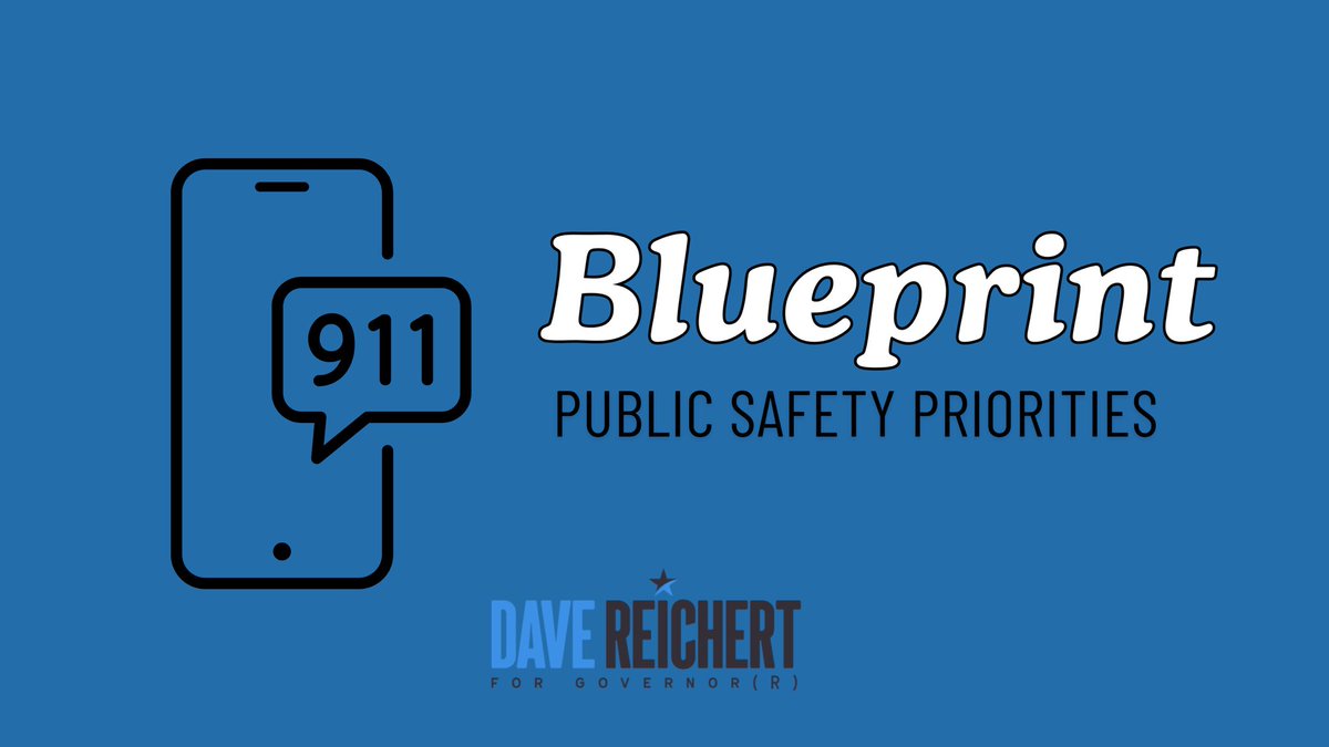 Public safety will be my top priority as governor and as former King County Sheriff. I have a plan to keep you safe. #Reichert911Blueprint