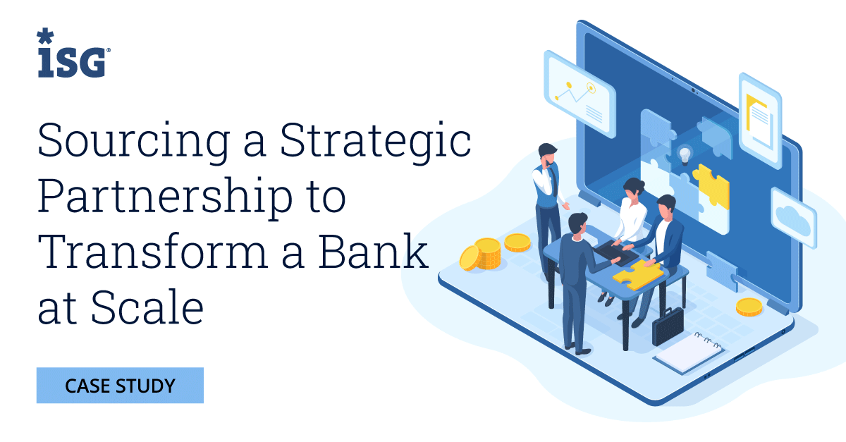 We ❤️ client stories - and this one is a great example of how ISG can serve as a #trustedadvisor for sourcing to help clients achieve their business goals. Click to read the whole story of this large bank's journey ➡️ brnw.ch/21wJMg8 ⬅️ #strategicsourcing #partnership