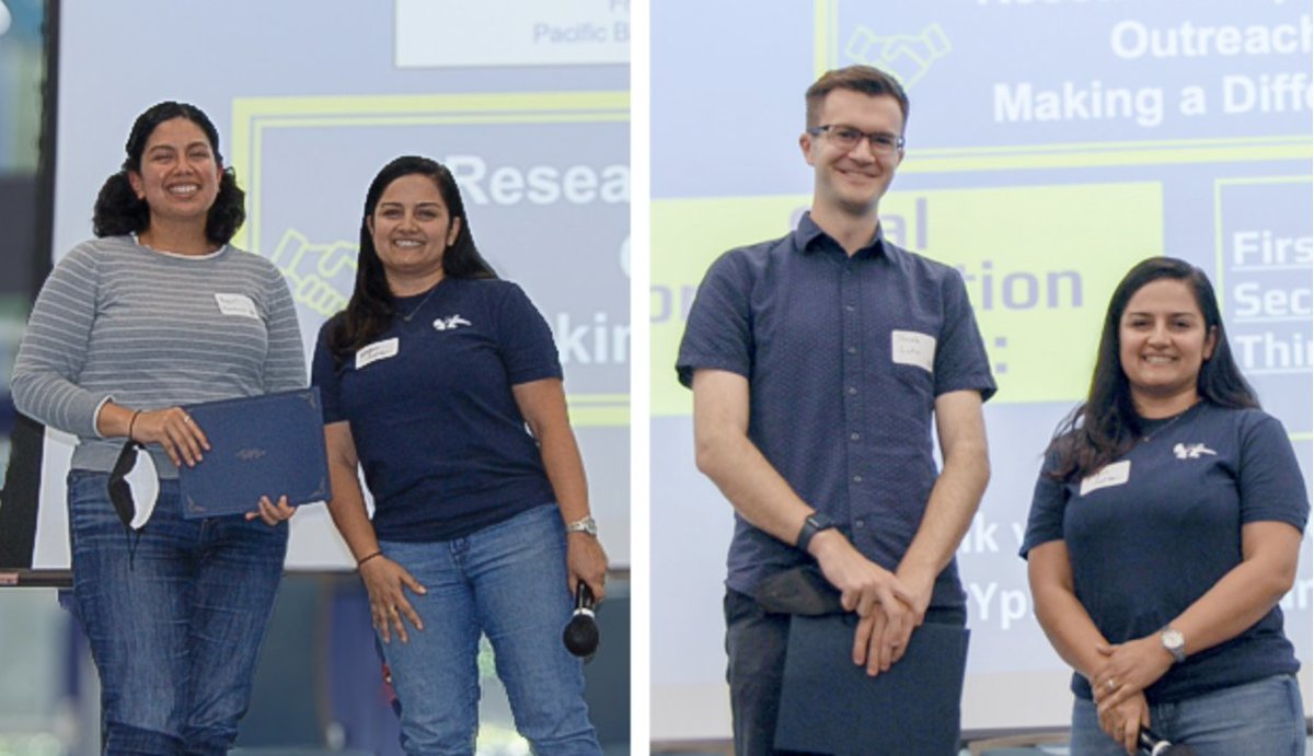 Congratulations to Postdocs Luhn & Martiniez from @uciphysastro who swept the 2024 UCI Postdoctoral Scholar Research Symposium: Jacob Luhn took 1st for oral presentation & Raquel Martinez 1st among posters! Both in exoplanet science. physics.uci.edu/node/14844