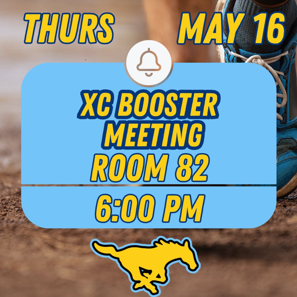🩵🏃🏽XC Booster Meeting🏃🏽‍♀️💛 📆Thursday, May 16 ⌚️6:00 PM 📍Room 82 #1PRIDE #mcallenisd
