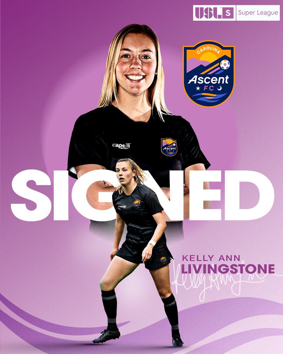 2022 NWSL Draft Selection and Danish Cup Champion Kelly Ann Livingstone joins the Carolina Ascent defense. Welcome to the climb! ✍️ Learn more using the link below. 📰: bit.ly/3wrWFTQ