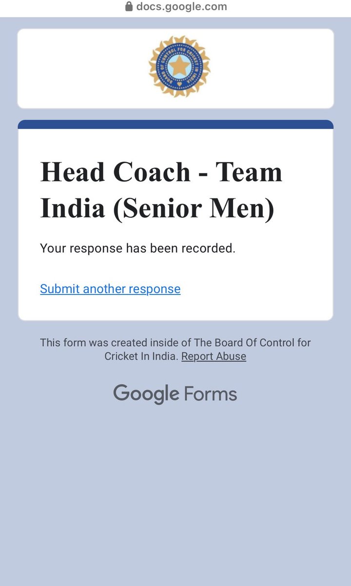 Wish me luck...
Just applied for Head Coach of Indian Men's Cricket team...