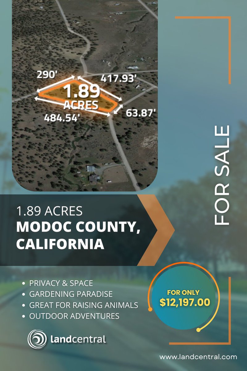 LandCentral's tweet image. Just outside the heart of Modoc this large property covers from one street to another allowing access from either side. 

landcentral.com/land-for-sale/…

 #modoc #properties #propertydevelopment #opportunity