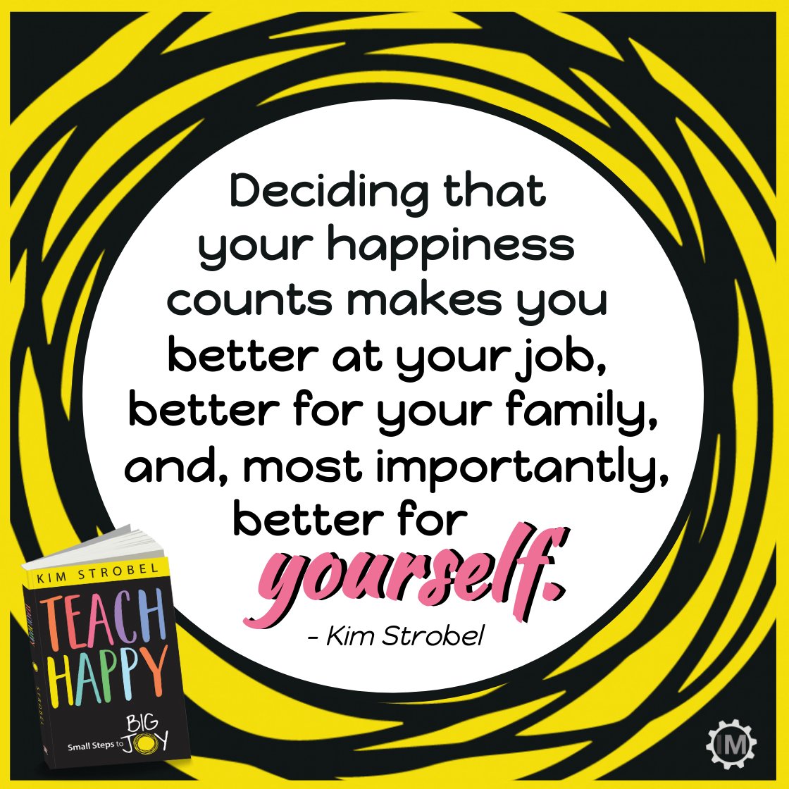 '...better for yourself!'

Have you checked our #TeachHappy by Kim Strobel yet?
Do so! You won't regret it!
Learn more here: a.co/d/9x8iJpe
#dbcincbooks @strobeled @burgessdave @TaraMartinEDU