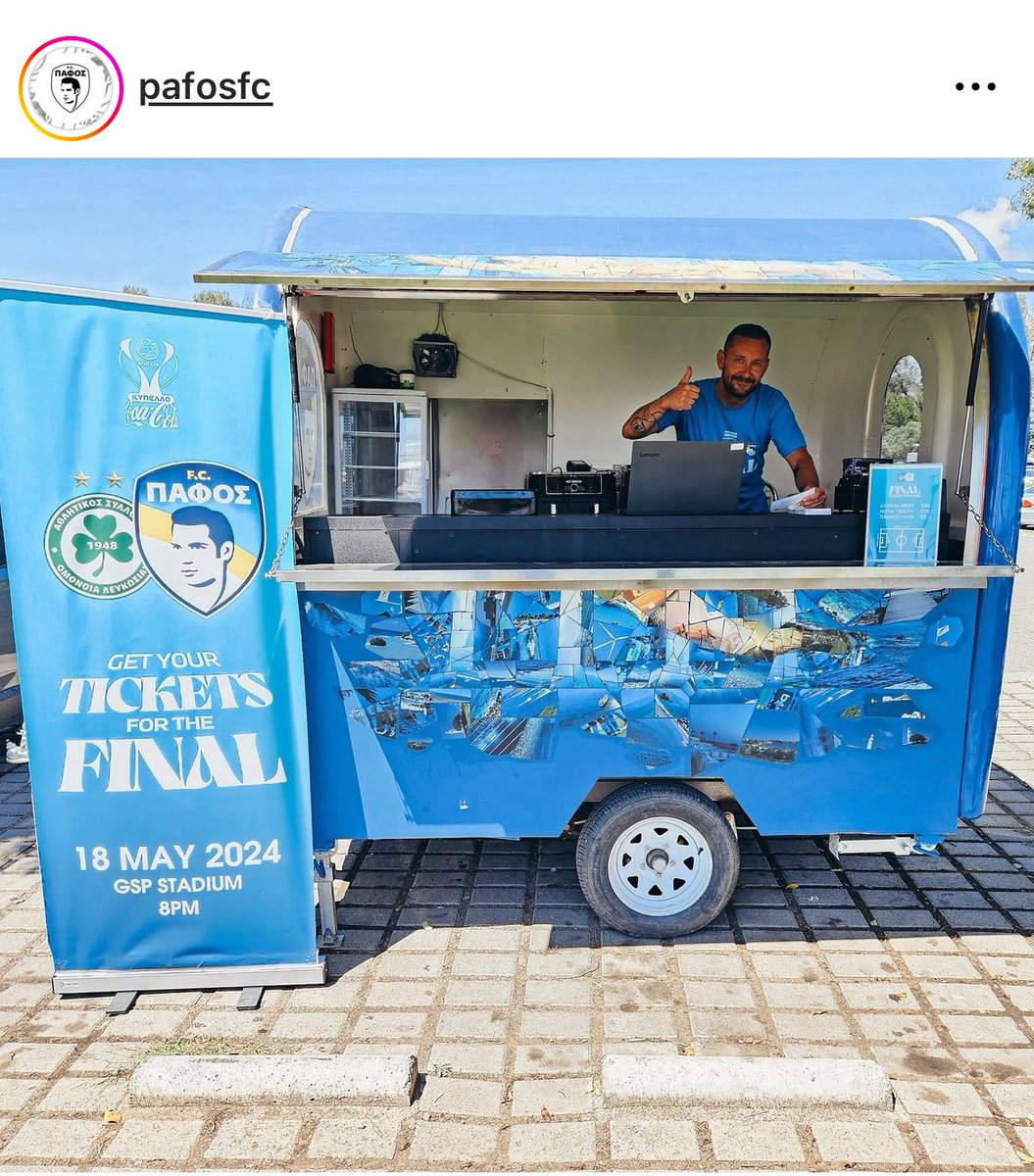Pafos are now selling cup final tickets out of a street food cart