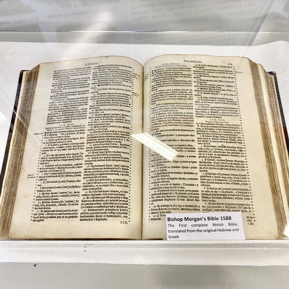 This afternoon Jon and myself attended a private house call in Llandovery. After filling the van with some wonderful treasures we decided to take a quick stroll around the town and go for some lunch. Afterwards we visited the Welsh Bible exhibition at the Rhys Pritchard -
