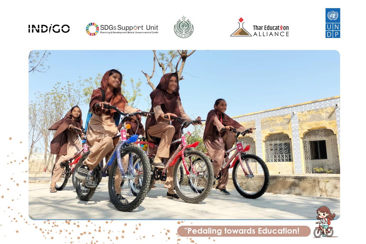 This is Thar not Islamabad Karachi, Where Girls use cycle to go school. Appreciated @TharEduAlliance & @PartabShiwani