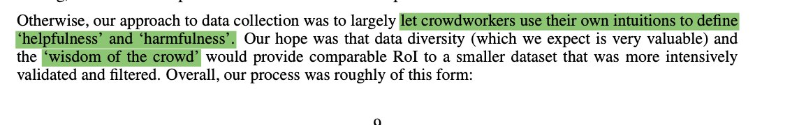 agathomai's tweet photo. what if I told you that "the crowd is untruth"? 

source: how anthropic created the HH (helpfulness and harmlessness) dataset, the cutting-edge of datasets used to align models with human values https://t.co/5djU322h45