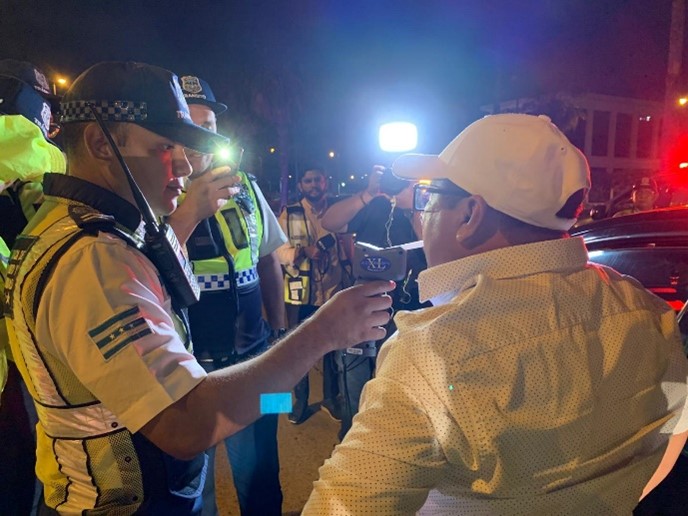 Last week, through the @BloombergDotOrg road safety initiative, the IACP delivered training on safe and efficient checkpoints to @ATMGuayaquil in Ecuador and got to see the new skills in use during the city’s first DUI checkpoints with new enforcement regulations.