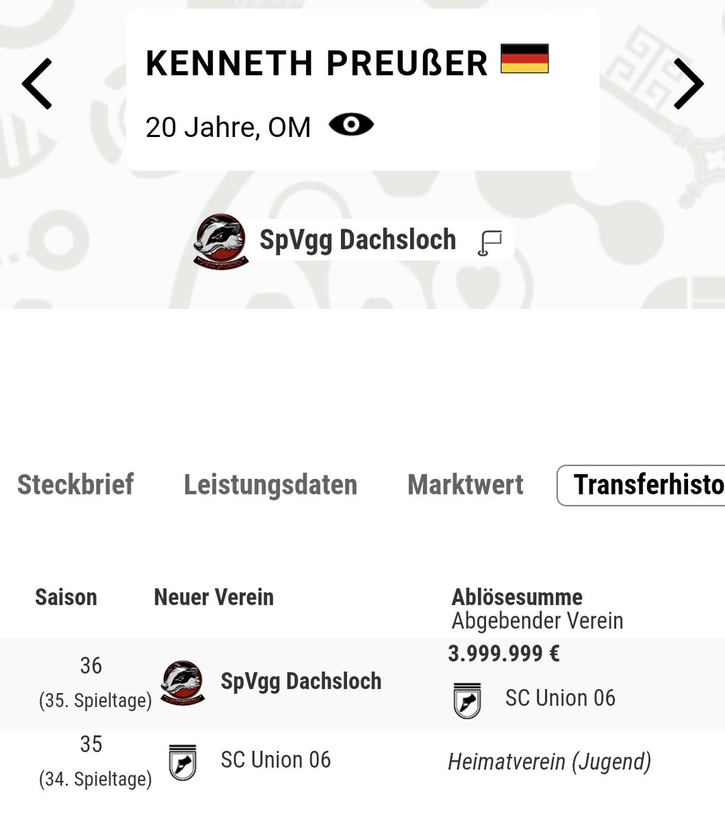 +++ Herzlich Willkommen Kenneth +++
Neuzugang Nr.2 kommt von SC Union 06 und soll uns in Zukunft in der Breite verstärken 👏
#nurderDachs🇸🇿🦡