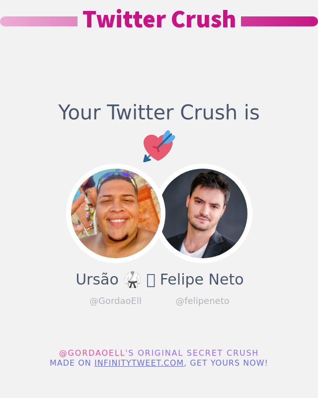 GordaoEll's tweet photo. Meu/Minha Namorado/a do Twitter é: @felipeneto

➡️ https://t.co/91PfleGKwW https://t.co/tvDrJ4Ilqd