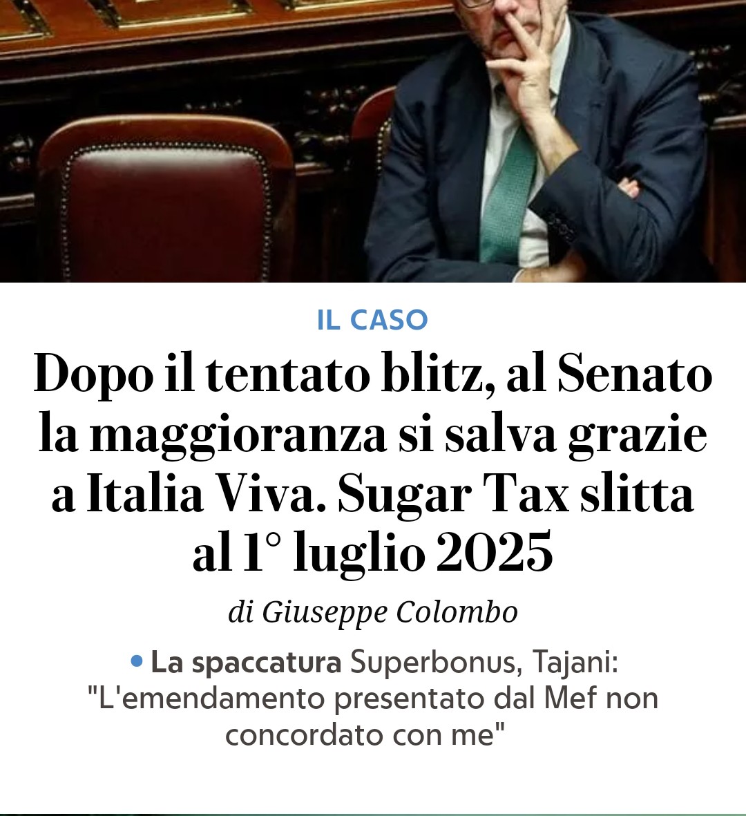 Maggioranza spaccata sul Superbonus e Forza Italia non lo vota. Nessun problema: arriva in soccorso Italia Viva ed il Governo è salvo. Ricordiamolo: Renzi ha salvato questo Governo dalla sconfitta.