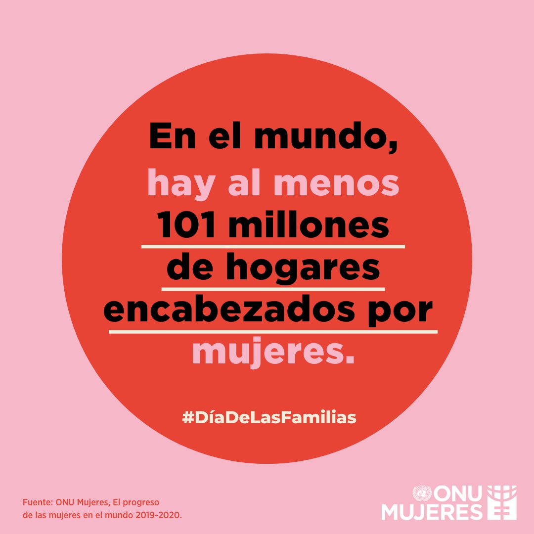 #DiaDeLasFamilias Este dato nos inspira a reconocer la riqueza y la diversidad de las familias en todo el mundo 🌍. Nos recuerda la importancia de respetar y valorar todas las formas de familia, incluyendo los hogares encabezados por mujeres.