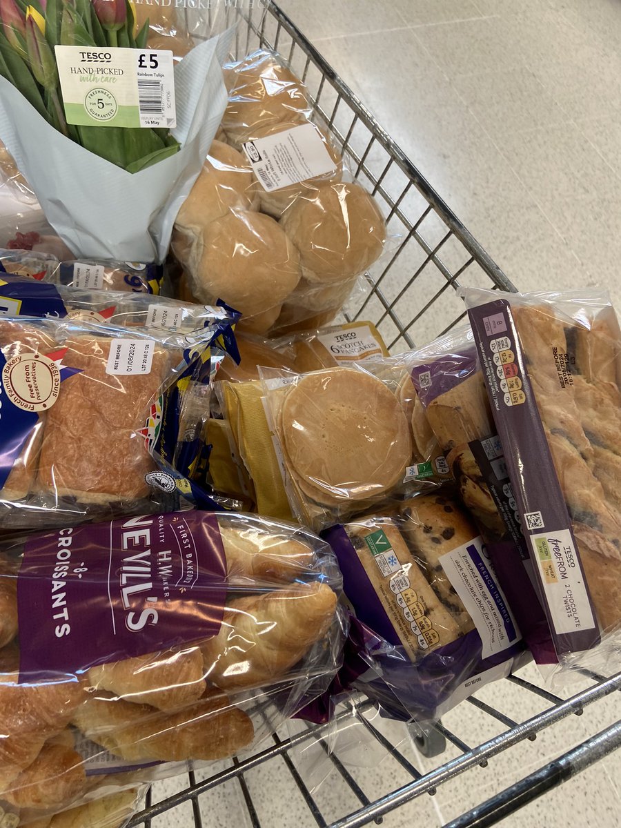 This is about as much SATs prep as needed. No Easter holiday boosters. No homework. No after school “clubs”. Just a trolley full of goodies for extra breakfast for the children and flowers for our wonderful Y6 teachers this week.