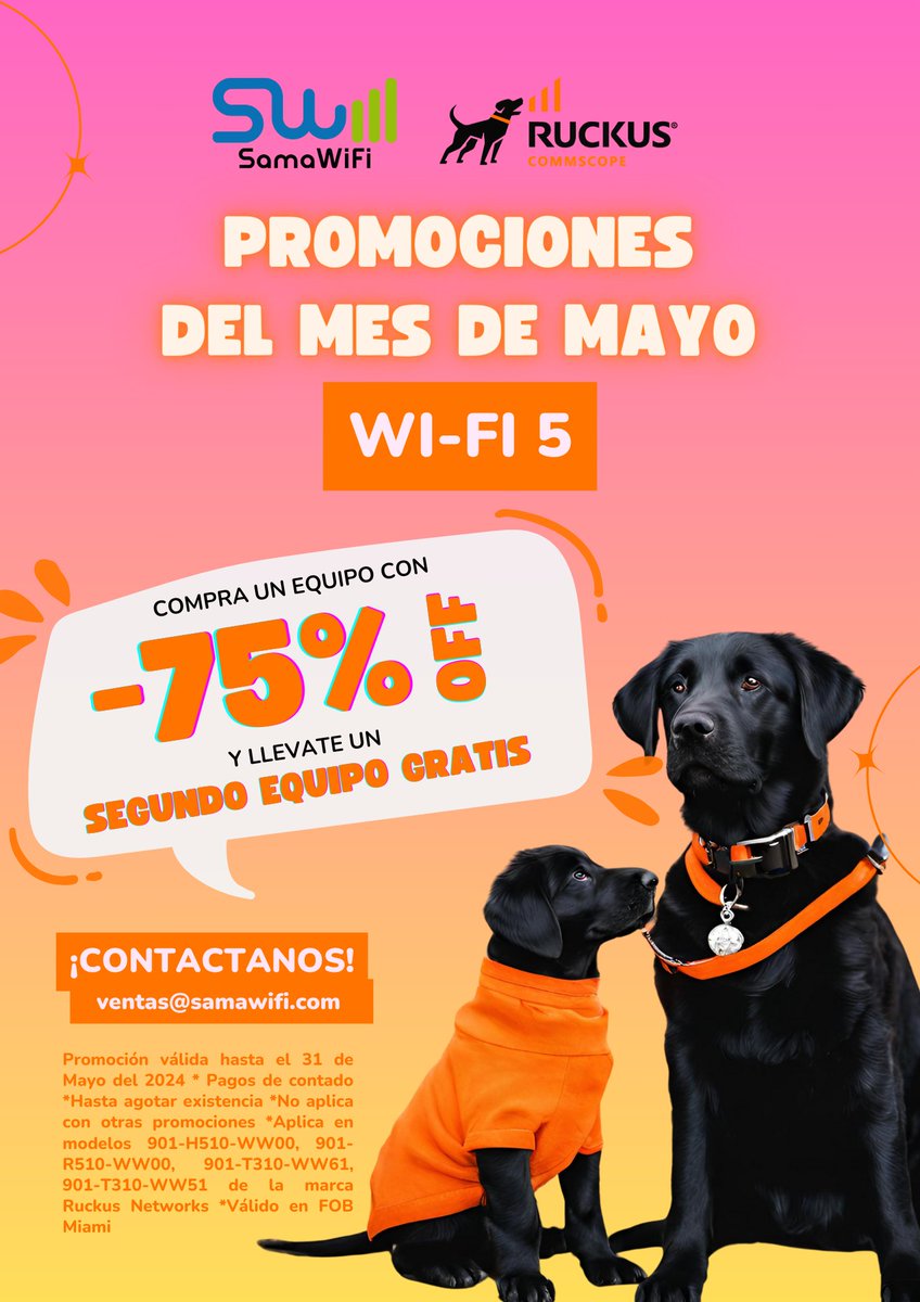 📢 Quincena de promoción con <a href="/ruckusnetworks/">RUCKUS Networks</a>  
**Válido solo #FOB_Miami