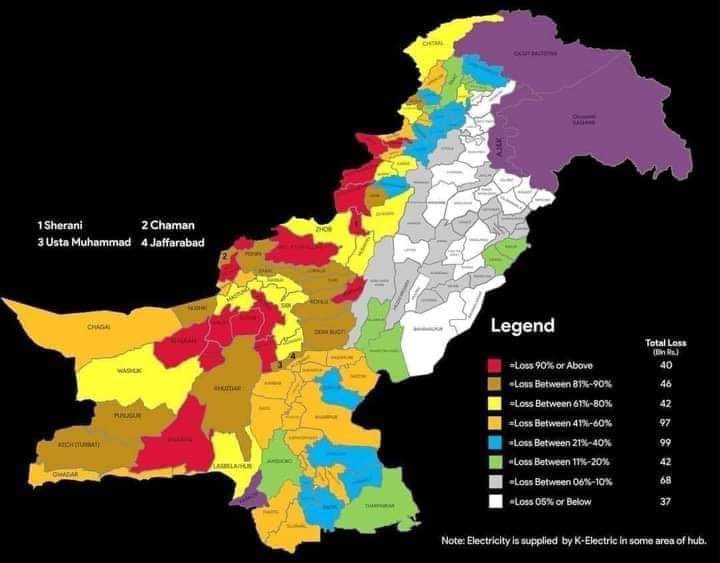 بجلی کے بلوں کی وصولی اور لائن لاسز کو دیکھ کر تو ایسا لگتا ہے جیسے پنجاب کے علاؤہ سارا پاکستان بجلی چوری کرتا ہے اور باقی صوبوں کے بل بھی پنجاب ادا کرتا ہے۔