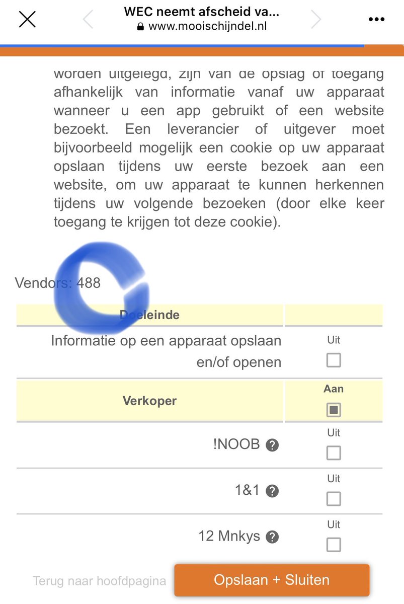 weppus's tweet image. Hónderden partijen gebruiken jouw gegevens na 1 click op “cookies toestaan”. Wanneer stoppen die cookies nou, ⁦@Rijksoverheid⁩ ? Schending #privacywet.