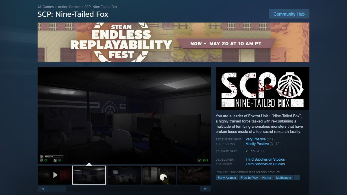 TSS_Games's tweet image. We're excited to announce that SCP: Nine-Tailed Fox is part of Steam's Endless Replayability Fest! Every playthrough reshapes your experience with our procedural map generation. Join us in this unique challenge! #EndlessReplayabilityFest #SCPNineTailedFox