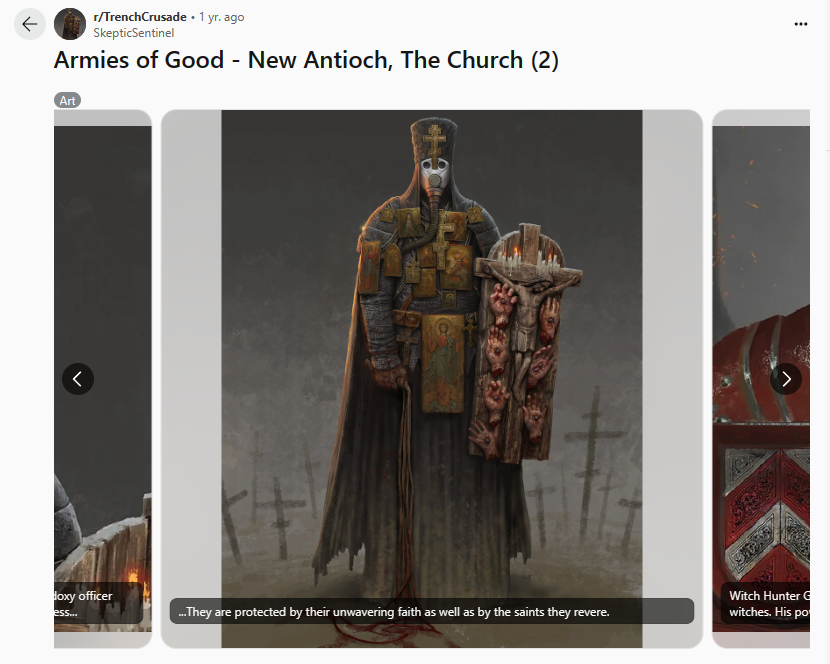 JKriegerIV's tweet photo. >This imaginery seems to put Christianity and militarism in a negative light
>Literally called "Armies of Good"

LMAO https://t.co/abu7lFu0l0