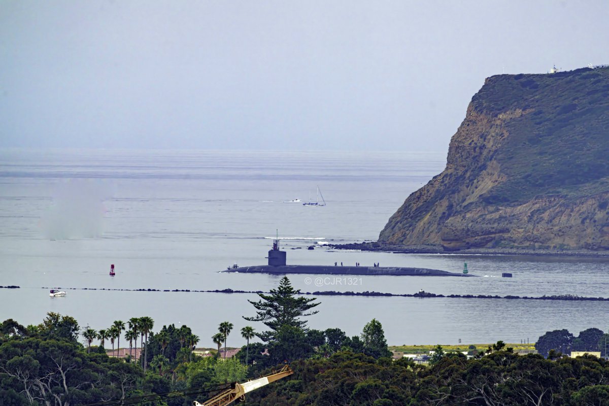 USS Nebraska (SSBN-739) (tentative) Ohio-class nuclear ballistic missile submarine leaving San Diego after a quick turn - May 14, 2024 #ussnebraska #ssbn739 SRC: TW-@cjr1321