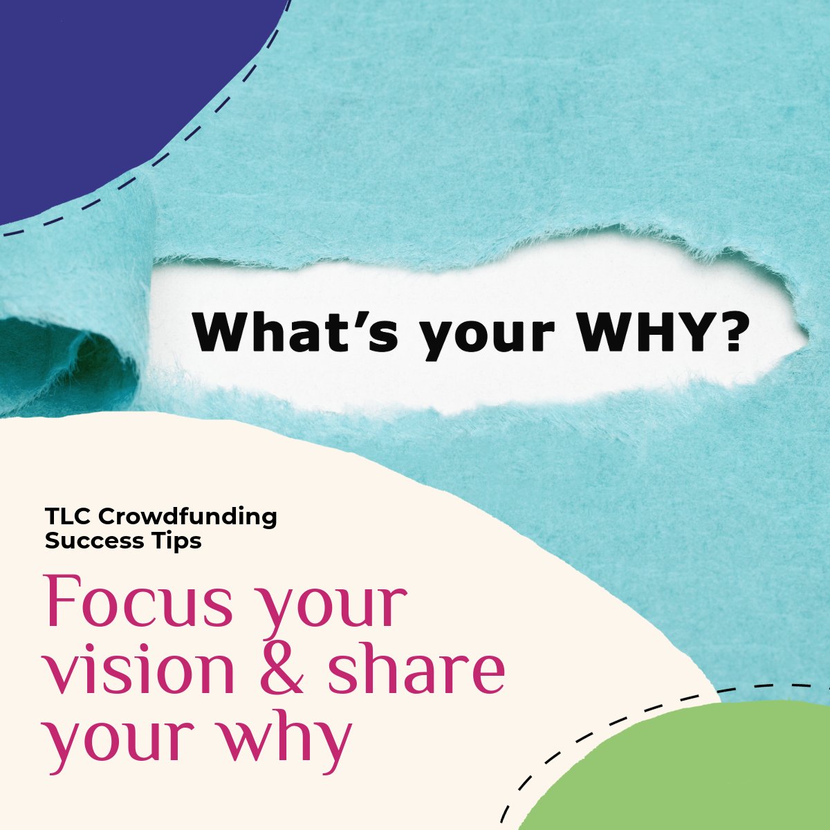 The Local Crowd has 10 short and free crowdfunding success tips to help you on your crowdfunding journey. Tip #2 - Focus your vision &amp; share your why. Become a free member to access all the success tips: thelocalcrowd.coop/register/