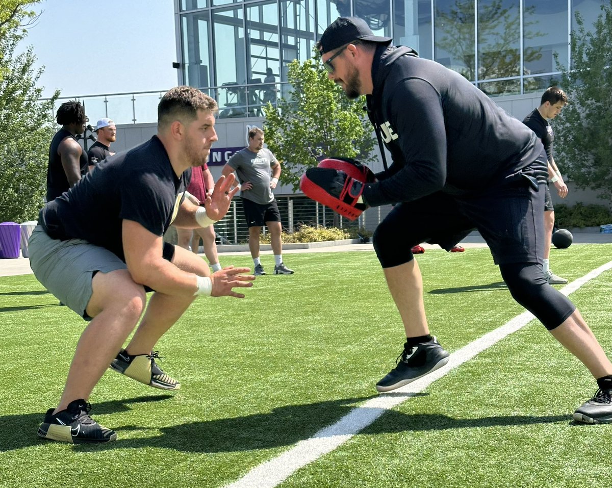 Back on the field at #BRUTE practicing hand strikes. 🤚❌ @landonburton4 x @_gregjohnson16 x @steven_losoya