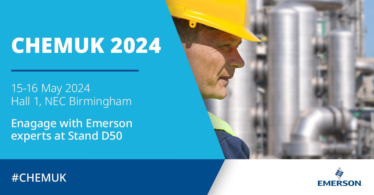 Visit Emerson on stand D50 at ChemUK 2024 to meet our Product experts and discuss how Emerson’s latest innovations can support your chemical process needs. ow.ly/heS030sCnQs
#chemicalindustry #chemuk #rosemount #instrumentation