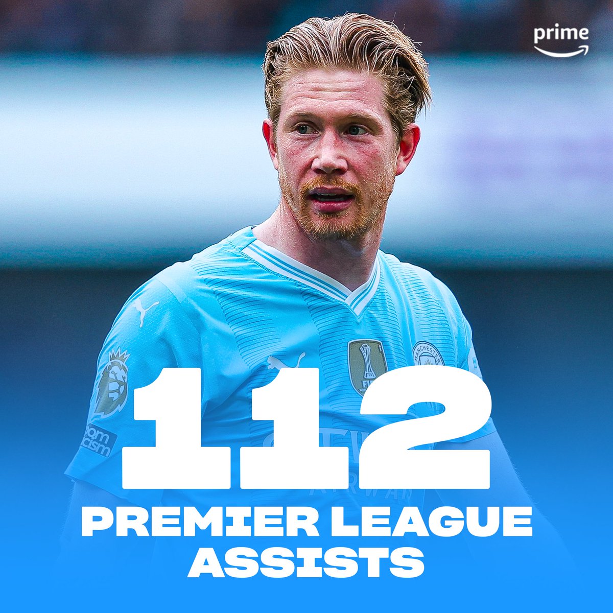 Kevin De Bruyne is now outright second in the all-time Premier League assist rankings with 112, overtaking Cesc Fabregas 👏 #TOTMCI