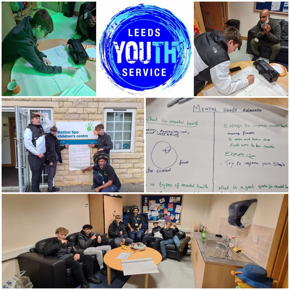 Great session for #MentalHealthAwarenessWeek @
our #BostonSpa YouthClub this evening. 

#Youngpeople discussing what #mentalhealth means to them & things that we can do to improve & sustain positive #wellbeing 

#Youthwork
#LeedsYouthService