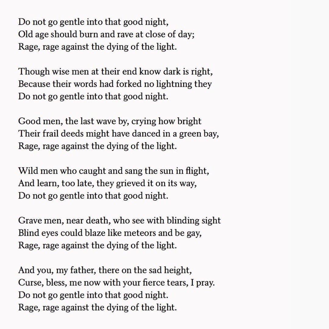 ¡Hoy celebramos #DylanThomasDay! 🏴󠁧󠁢󠁷󠁬󠁳󠁿🌼 Honramos al poeta galés recordando sus versos atemporales. 🖋️ 🌟 📜 Do Not Go Gentle into That Good Night de Dylan Thomas.