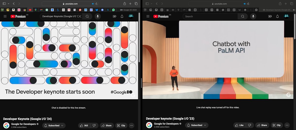 HenriHelvetica's tweet image. Rewatching #GoogleIO2023 Developer Keynote whilst waiting for #GoogleIO2024 DK to start. #GoogleIO