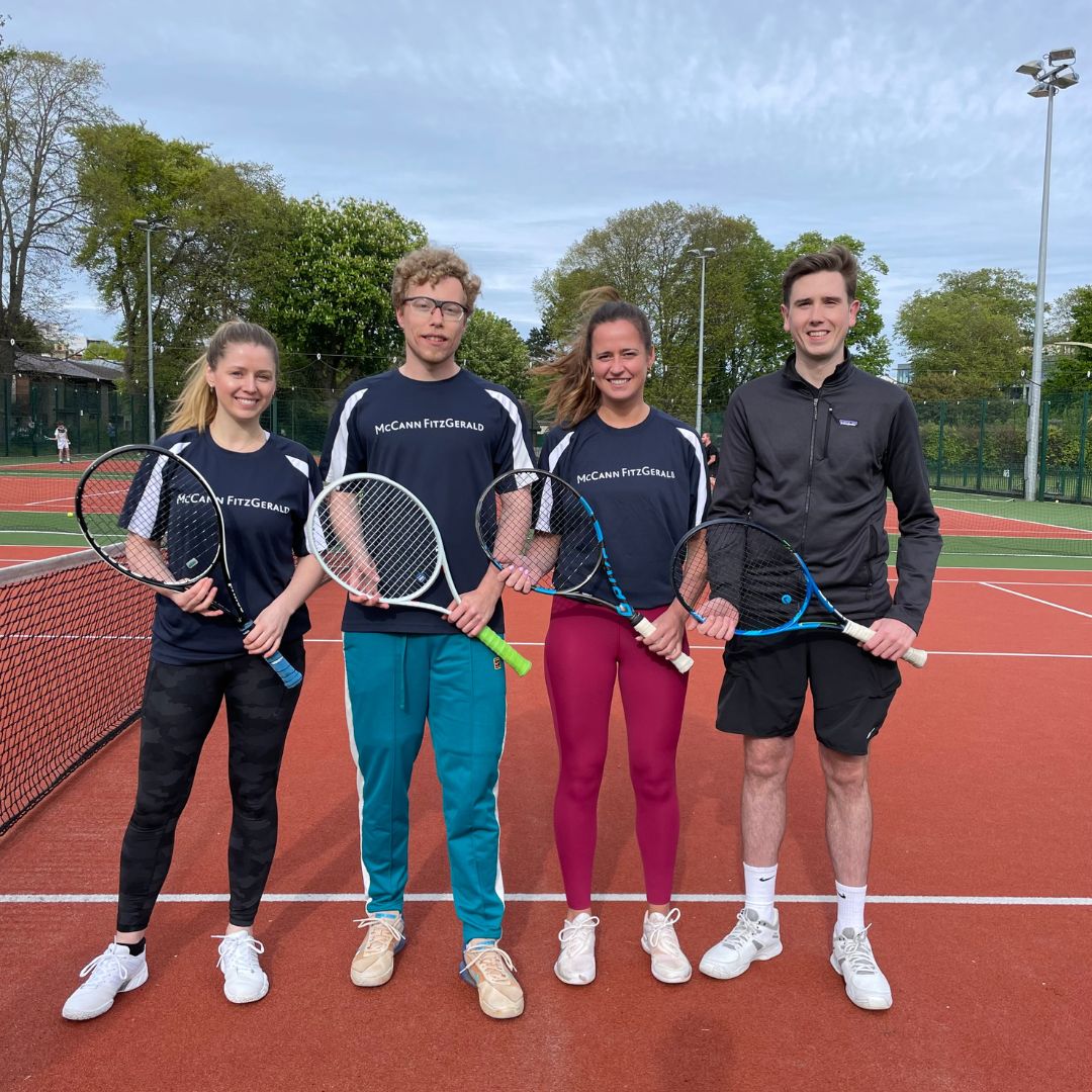 CalcuttaRun's tweet image. Congrats to the McCann FitzGerald tennis team who beat Maples team and have progressed to the next round.

All funds raised go to support  The @Dublin_Simon Community and the @HOPEFoundation!
#RunForACause #Legalfundraiser #RegisterToday #CalcuttaRun2024 #JoinTheMovement