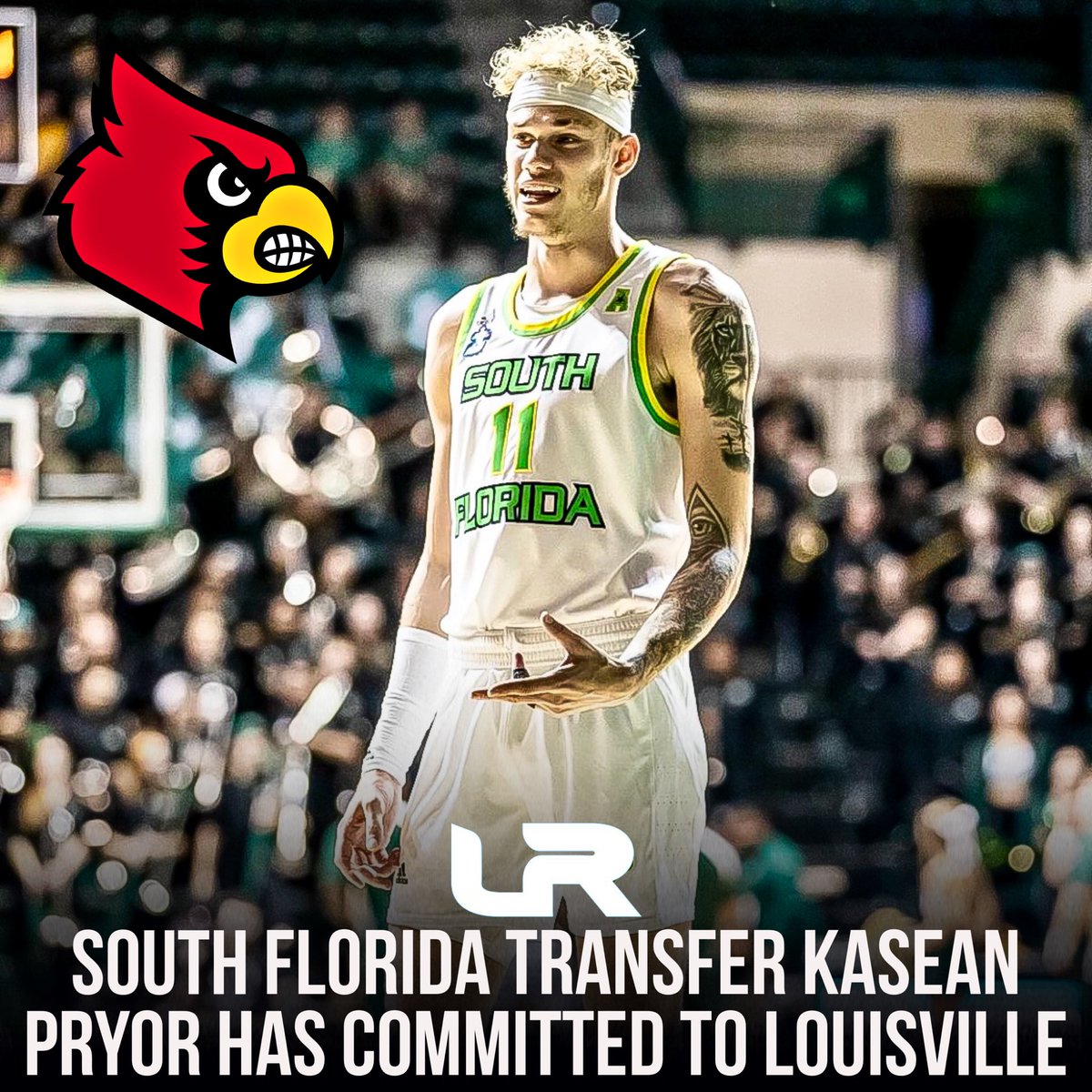 NEWS: South Florida transfer Kasean Pryor just announced he’s committed to Louisville and Pat Kelsey. Pryor is a native of Chicago, Illinois who began his career playing two seasons at Boise State before playing one at USF. He averaged 13.0PPG, 7.9RPG, 1.8APG and 1.2SPG this