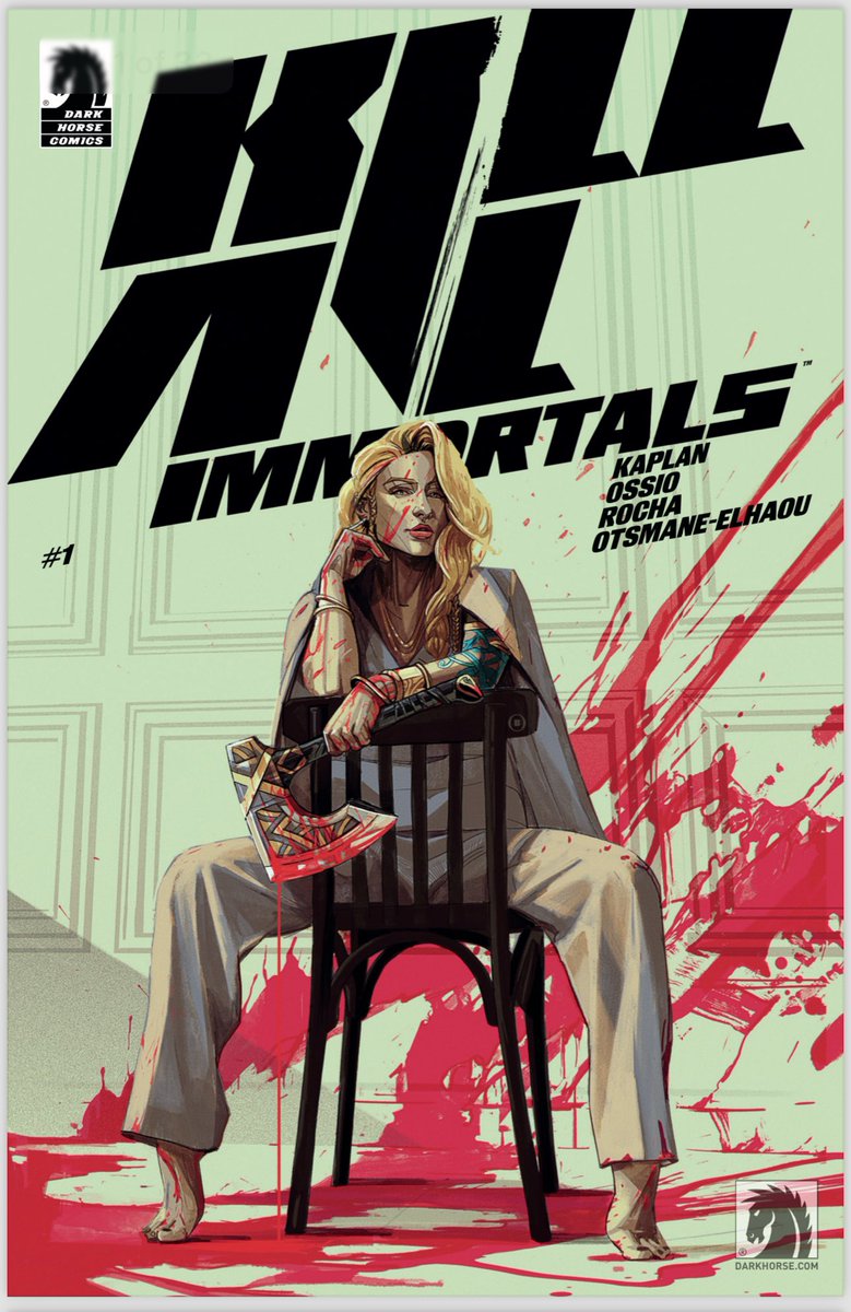 Had a chance to preview Kill ALL IMMORTALS from @zackkaps @DarkHorseComics @TheConCollectve Wow! This one is going to be bloody, glorious fun folks! Think Succession meets The Old Guard and John Wick! Coming in hot this July!!! Can’t wait to get my hands on a physical copy!