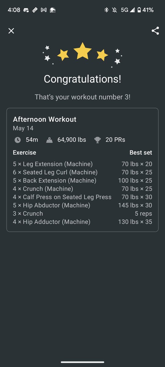Started going to the gym. Tips appreciated, but I hit 1 full week of sticking to it without being forced for the first time ever so we're making progress 🔥🔥🔥