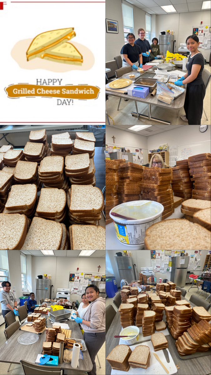 Today @BSCS6 Healthy Bears along with our Student Leadership team made over 600 grilled cheese sandwiches for our school ! What a delicious treat❤️🐻#thankyouGRILLEDCHEESE-US! @OsnpM @kappleton1 @paulaLrose @mrslamps_7 @LAllison03 @ms_haskell