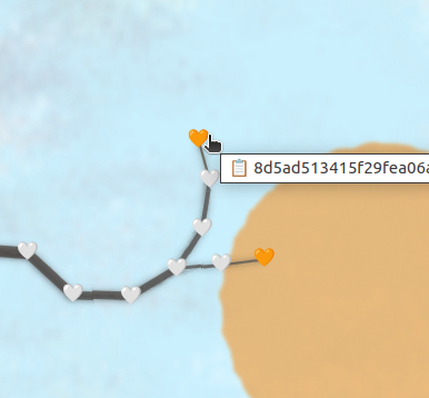 ZedZeroth's tweet image. How do you grow #BitcoinBonsai via #modscription? I chose an existing branch (Image 1) and inscribed a 🧡 emoji as its child. The extended branch was visible as soon as the transaction confirmed (Image 2). Next I inscribed a ↔️ emoji to push the new branch further left (Image 3).