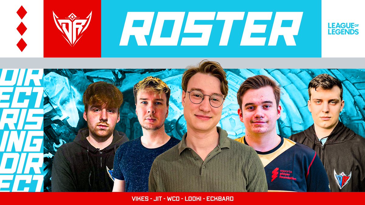 Huch in einer Woche geht ja schon die Prime League Liga 2 Saison los. Schnell noch eine Roster Ankündigung raushauen!

Hiermit präsentieren wir euch das Direct Rising Roster für den Summer Split 2024!

<a href="/VikesLoL/">Vikes</a> 
<a href="/JiT_lol1/">JiT</a> 
<a href="/ZurJannik/">WCD</a> 
<a href="/Lookilol/">Looki</a> 
<a href="/Eckbardlol/">Eduard</a> 

Coaches:
🔜🤫