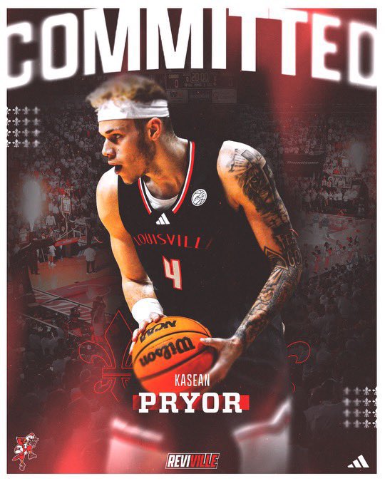 Kasean Pryor has committed Louisville! Pryor is a 6’10” 210 big man that was highly touted in the portal! 

Pryor averaged 13 points, 7.9 rebounds, 1.8 assist, 1.2 steals last season and shot 35.2% from 3 and 44.7% from the floor. 

Huge Pickup for @patkelsey and staff! 

Welcome…