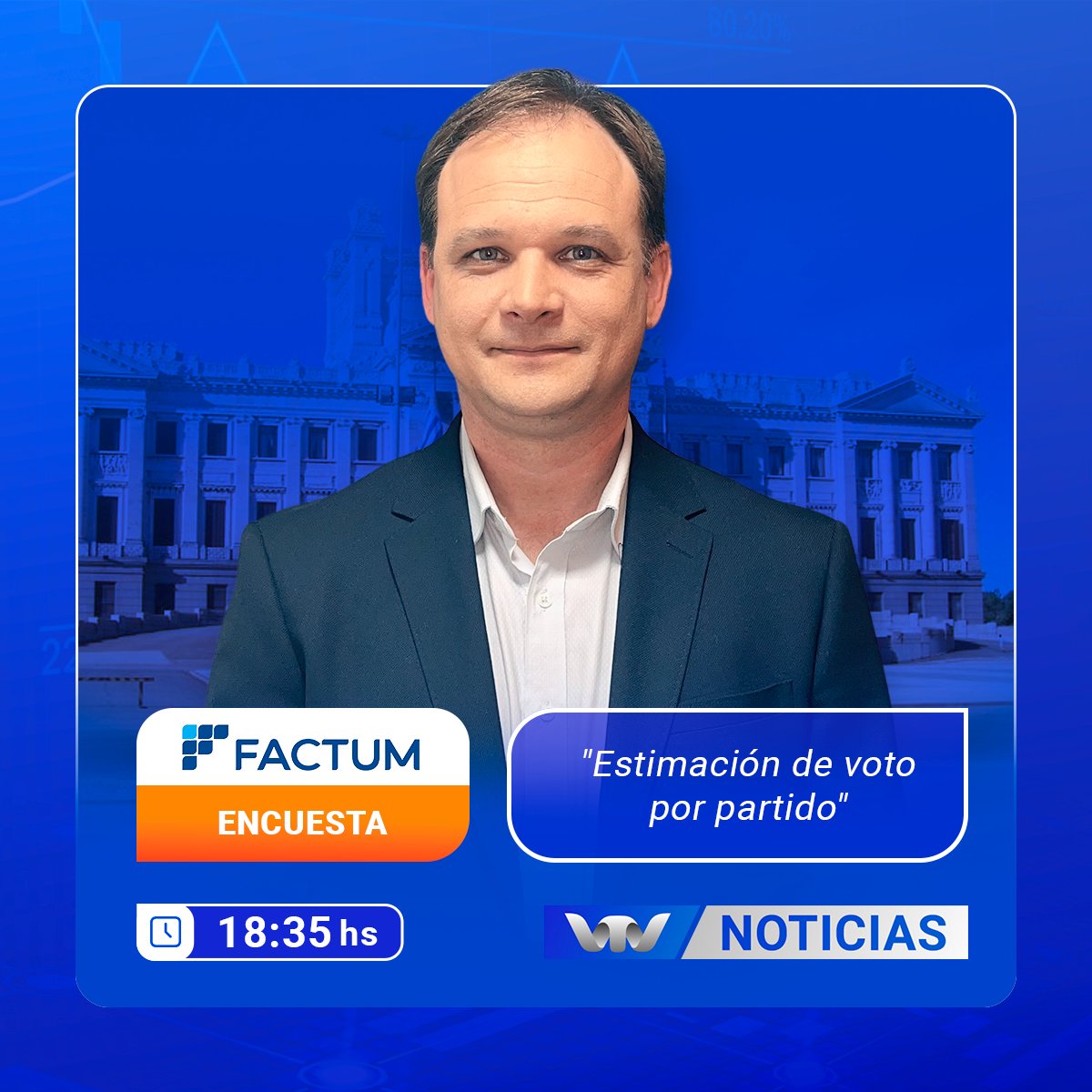 ➡️ Hoy en #VTVNoticias encuesta @FactumUy  con el director, @ebottinelli_.