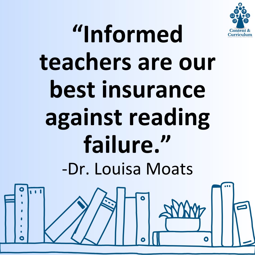 DCPSCurriculum's tweet image. “Informed teachers are our best insurance against reading failure.”-Dr.Moats. Teachers, you&apos;re the 🩵 of it all. Today, we salute you for your tireless work against reading failure. DC Reading Clinic stands by DCPS teachers! Let&apos;s ensure every student unlocks the joy of reading!
